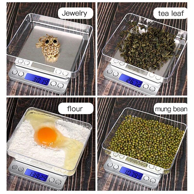 Кухонные цифровые весы 3000 г/ 0,1 г Маленькие ювелирные весы Кулинарные весы для еды Грамм/Унция Цифровой вес с ЖК-дисплеем с подсветкой/Тара