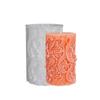 Epoxy Resin 3D Cylinder Candle Mold Relief Flower Soap Mold Art Wax Cake Resin Mold  Handmade