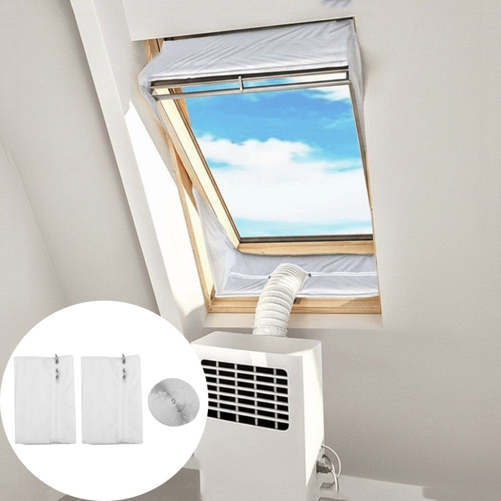 Long Lasting Use Portable Air Conditioner Silver Finished Polyester Window Seal Cooling Season