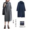 Hoodie Long High Polka Dot Retro with Plus Elegant Maxi Casual Loose Everyday Winter [CCGGOWMM] Women's Dress, Sleeve, Neck, Pattern, Style, Pockets,