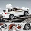 Модель автомобиля Toyota Prado в масштабе 1/24, игрушечный автомобиль из цинкового сплава со звуком и светом для детей, подарок для мальчиков и девочек