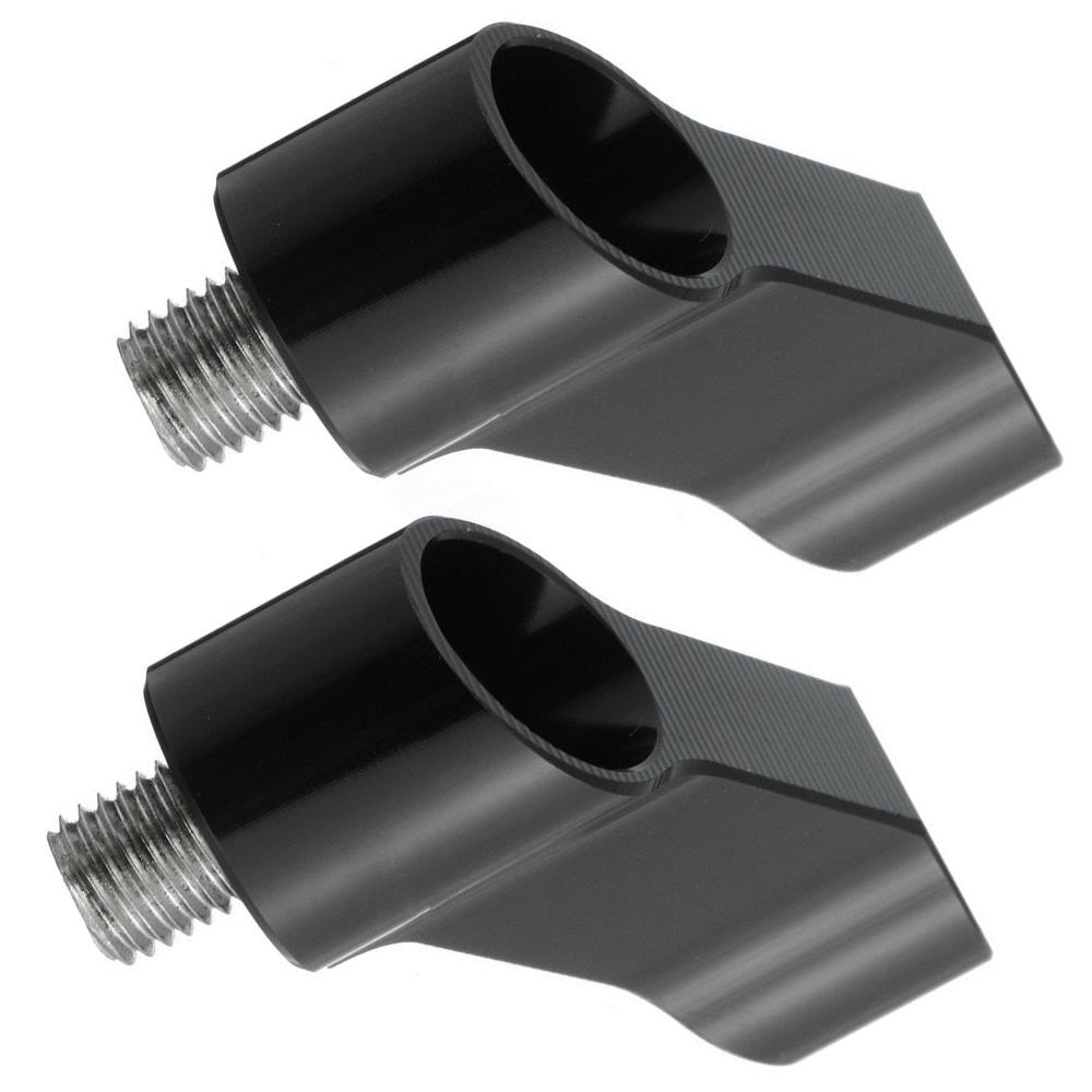 2x 10MM M10 Мотоциклетный удлинитель для зеркала заднего вида, адаптер, черный