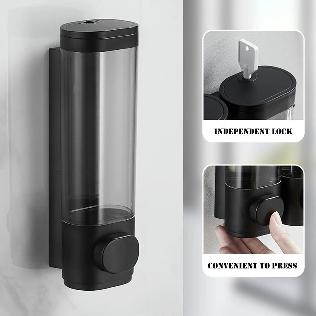 Manual Soap Dispenser Wall Mounted Hand Press Soap Dispenser For Dish Liquid Lotion Shower Gel Shampoo Container