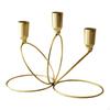 3 Arm Metal Candelabra Centerpiece 21x10.5x15.5cm for Festivals Celebrations Candle Stand