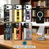R-Ретро C-Кассетная t-лента Чехол для телефона Для iPhone 17,16,15,14,13,12,Pro,Max Для Magsafe Магнитная Беспроводная Зарядка