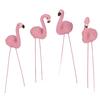 4 Pcs Pink Flamingo Garden Statue Fine Details Stylish Vivid Small Flamingo Statue for Yard Lawn Patio Decorations Gifts