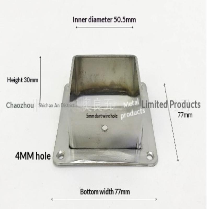 Square Post Base Stainless Steel Flange Anchor Base Heavy-Duty For Floor Or Wall (1" X 1",2" X 2")