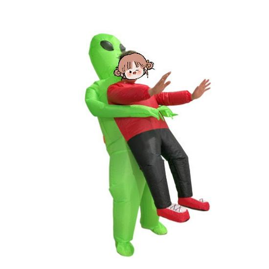 Hot-Selling Halloween Dinosaur Alien Inflatable Costume - Funny Creative Doll Outfit for Performances and Makeup
