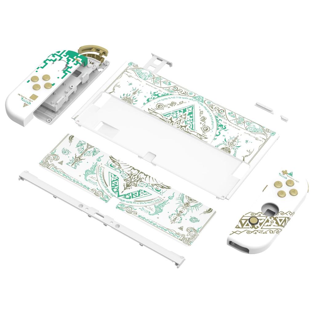 Не основной блок Переключатель Переключатель для OLED Joycon портативный контроллер узорчатая задняя пластина для Switch OLED PC переключатель Поставляется с задней подставкой и полным