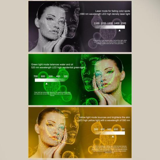 Светодиодная маска для лица, светотерапия, косметический инструмент, 7 цветов, профессиональные многофункциональные многоразовые антивозрастные устройства для лица с твердой кожей для домашнего использования