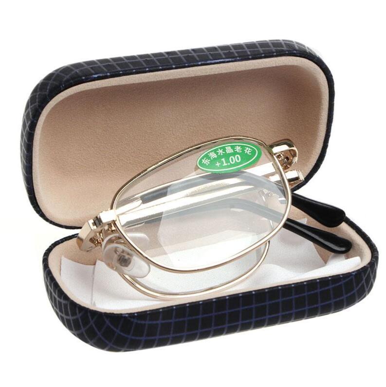 Складной металлический полнокадровый футляр для очков для чтения, очки от +1,00 до +4,00, 1 комплект