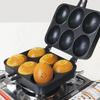 6 Hole Cooking Cake Pan Cast Iron Omelette Pan Non-Stick Cooking Pot Breakfast Egg Cooker Cake Mold Kitchen Cookware Kitchenware