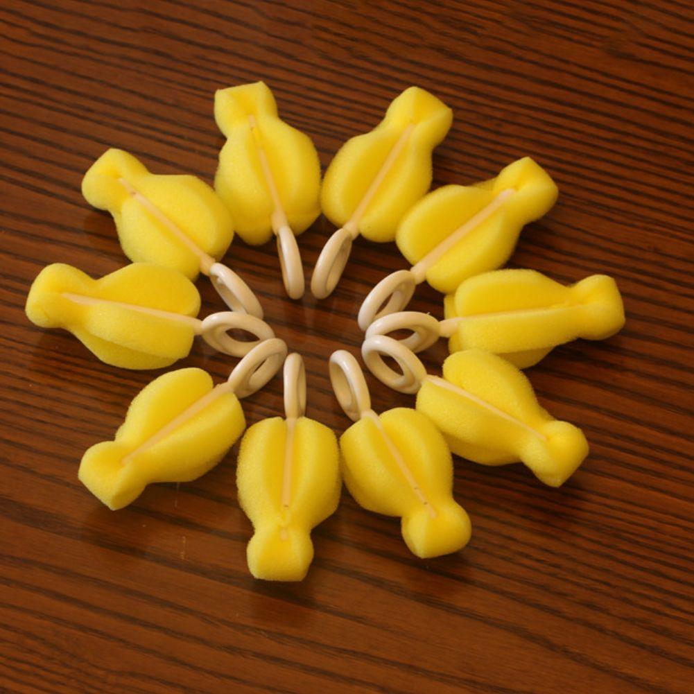 clean Sponge Yellow Feeding Bottle Brushes Pacifier Cleaner 360 Degree Rotating Baby Nipple Brush