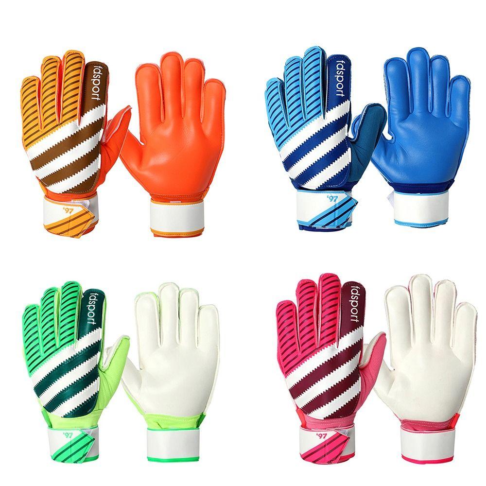 1Pair Non-slip Football Soccer Goalie Gloves Latex Football Training Gloves Adults Kids