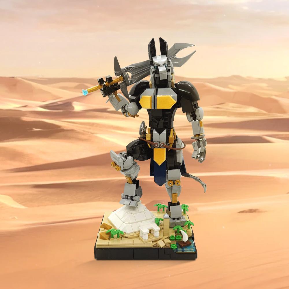 MOC-112777 Модель из строительных блоков Анубис Египетский Фараон Пустыня Жнец Анубис Фигурка Кубики DIY Сборка Игрушки Детский DIY Подарок
