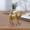 Miniature Camel Figurine Brass Statue Micro Landscape Small Ornament for Desk