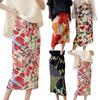 Женская модная миди-юбка с плиссированным принтом и эластичной талией, юбка средней длины