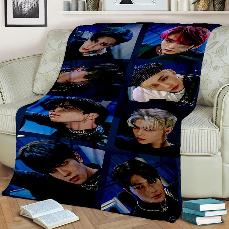 3D Kpop Stray Kids Корейское одеяло с певицей, мягкое одеяло для дома, спальни, кровати, дивана, пикника, путешествия, офиса, чехол для отдыха, детское одеяло