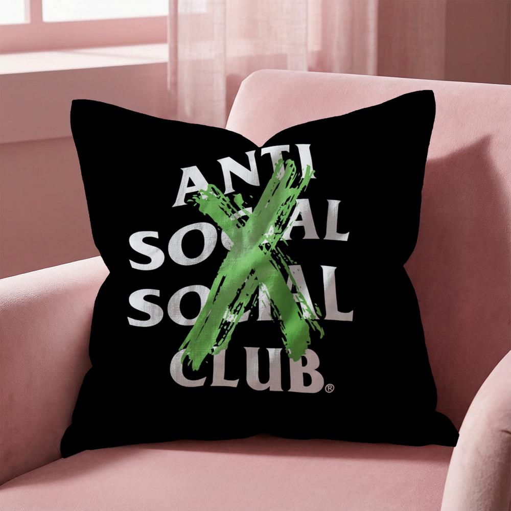 A-Anti Social Social Club Наволочка Многоцелевая Наволочка для Подушки для Дома и Автомобиля - Двусторонняя, Мягкая и Прочная для Повседневного Использования