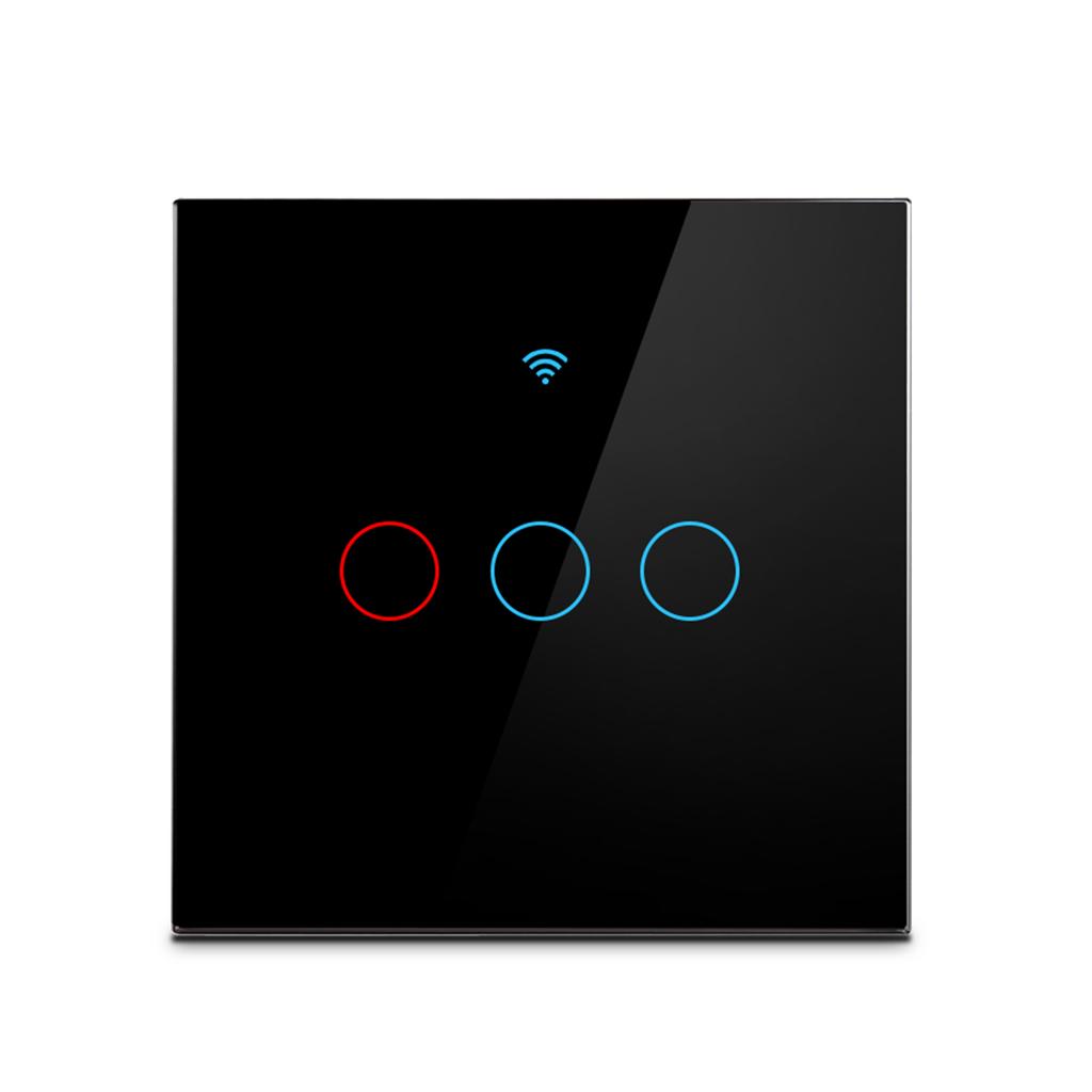 AXUS WiFi Ewelink APP Световые настенные выключатели Сенсорные Умные Беспроводное Дистанционное Управление Без Нейтрального Провода Установка Поддержка Alexa Google Home