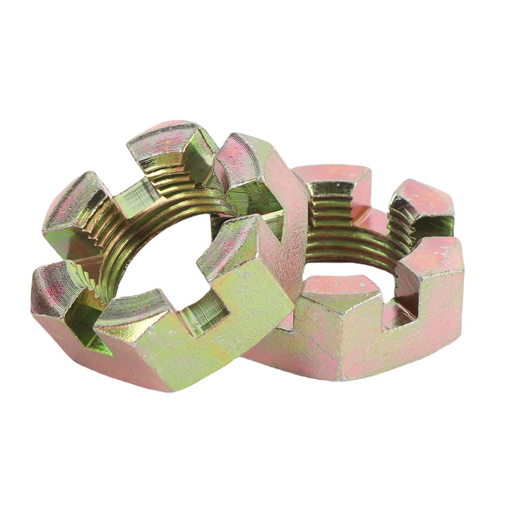 2 Sets Trailer Nut Kit with 1in Shaft Spindle Nuts 1in Washer 2.2in   Cotter Pins Galvanized for 1in Shaft Spindle