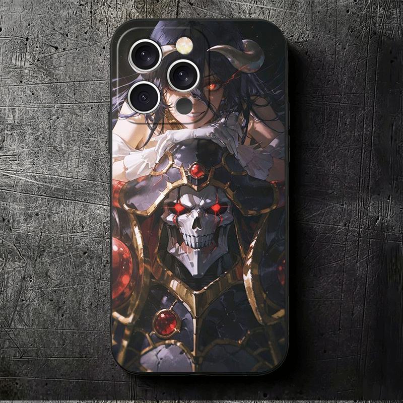 Мягкий чехол для телефона Albedo O-Overlords Аниме для iPhone 16 16E 17 Air 15 Pro Max 14 Plus 13 Mini 11 12 7 Черный чехол Задняя панель