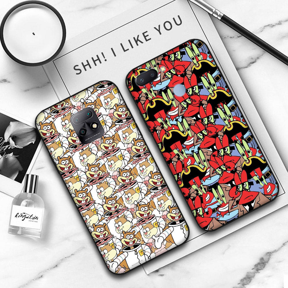 Черный мягкий чехол JS45 SpongeBob Friend для OPPO Reno 8 6 5 4 Pro Plus Find X3 A17 A3 A31 A38 A40 A53 A54 A55 A74 A76 A78 A77 A80 A94 A95 A96 Lite