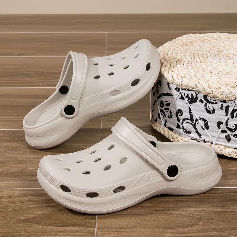 Большие размеры 46 47 48 Летние мужские тапочки-сабо Мужские и женские шлепанцы для отдыха Пляжная обувь Обувь для дома и сада Уличные сандалии