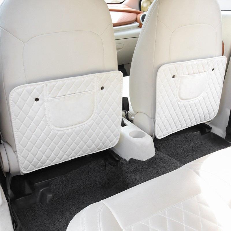 White Universal Car Seat Back Anti-Kick Pad Child Protection Rear Seat Cushion for Vehicle Safety Seat Back Kick Protector