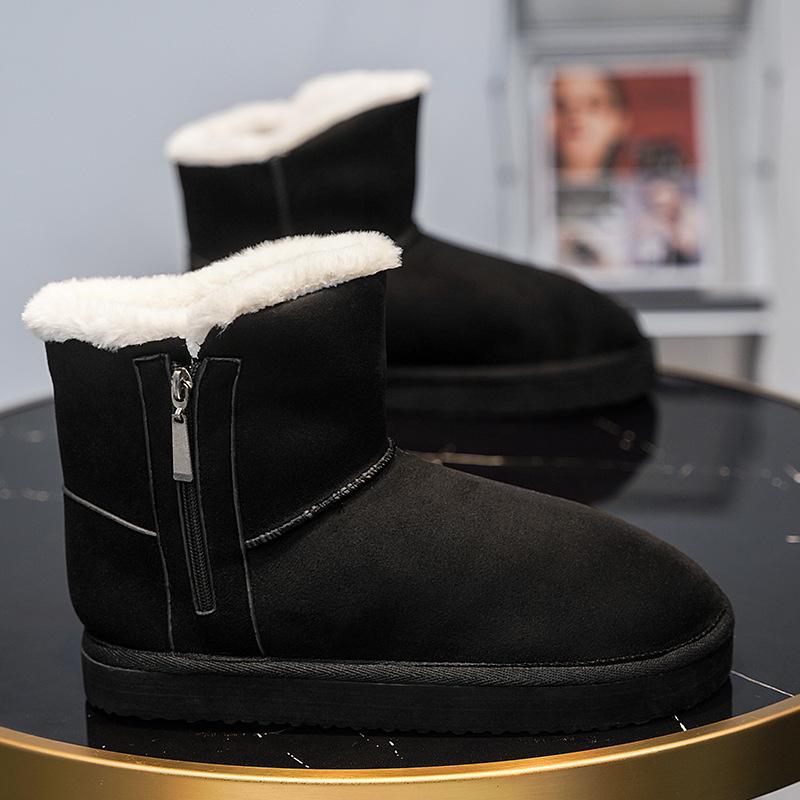 Зимние мужские бархатные теплые зимние сапоги женские хлопковые мопсы мягкие утолщенные пушистые сапоги мужские сумки и хлопковые мопсы прямые продажи с фабрики