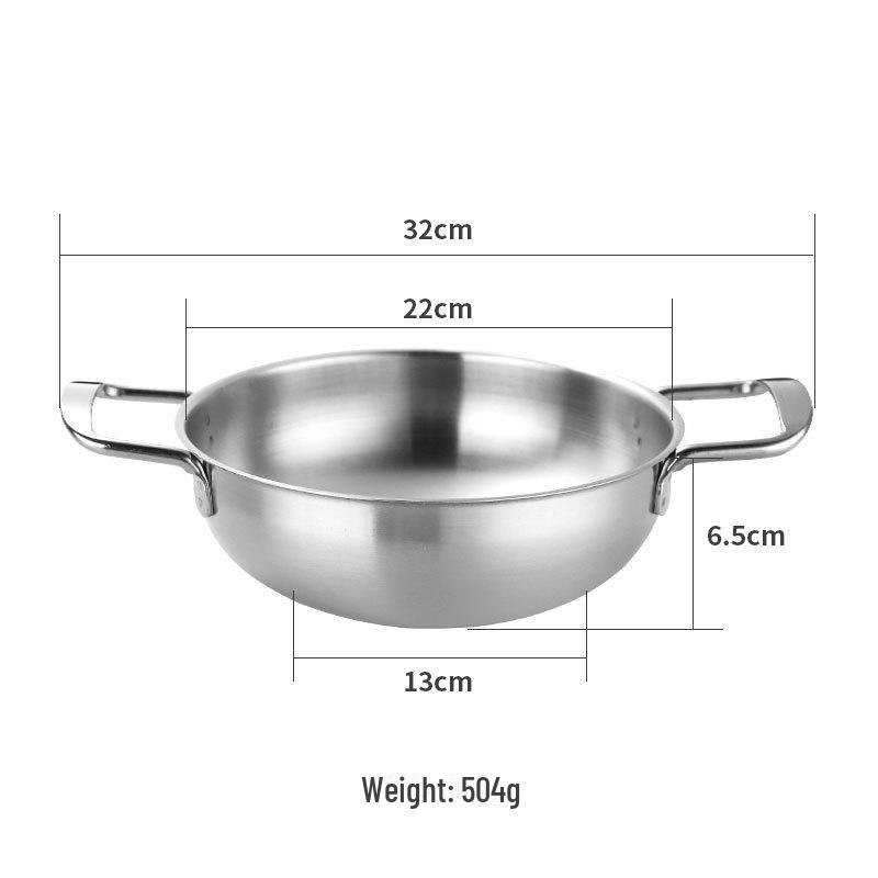 Корейский двойной армейский горячий горшок: Золотой Рамен и морепродукты, толстая кастрюля из нержавеющей стали для супа