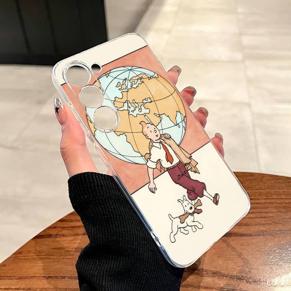 Собака Приключения Тинтина Чехол для телефона для SamsungA10,12,20,21S,30,31,40,50,51,52,70,71 Прозрачная крышка