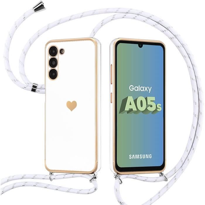 Чехол - BOOLING - для Samsung Galaxy A05s - Ударопрочный - Силиконовый - Рисунок Белое Сердце