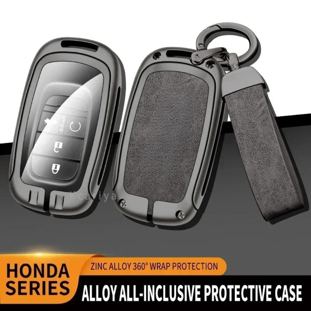Чехол-брелок из цинкового сплава для ключа автомобиля Honda HRV, Защитный брелок, Сумка для ключей, Бесключевой доступ, Персональный стиль, Аксессуар для интерьера