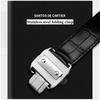 20 мм 23 мм Высококачественный кожаный ремешок для часов, подходящий для cartier Santos strap Santos 100, мужской и женский, складная застежка2028