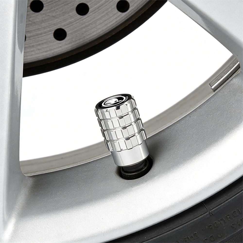 ADT1 Car Styling Metal Car Tire Valve Caps Dust Prevention Accessories For For Skoda Octavia MK2 MK3 A7 Fabia Karoq Kodiaq VII Rapid