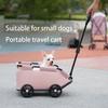 Маленькая собачья коляска, портативная, вращающаяся на 360 °, многофункциональная, для чихуахуа, переноски для домашних собак, складная тележка с колесами