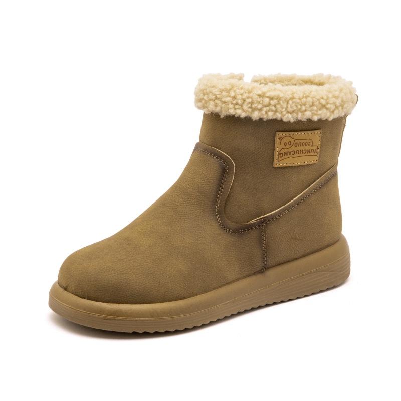 Genuine Leather Snow Boots Women Winter Shoes Waterproof Warm Plush Cold Winter Ladies Ankle Boots Non-slip Plus Size 41