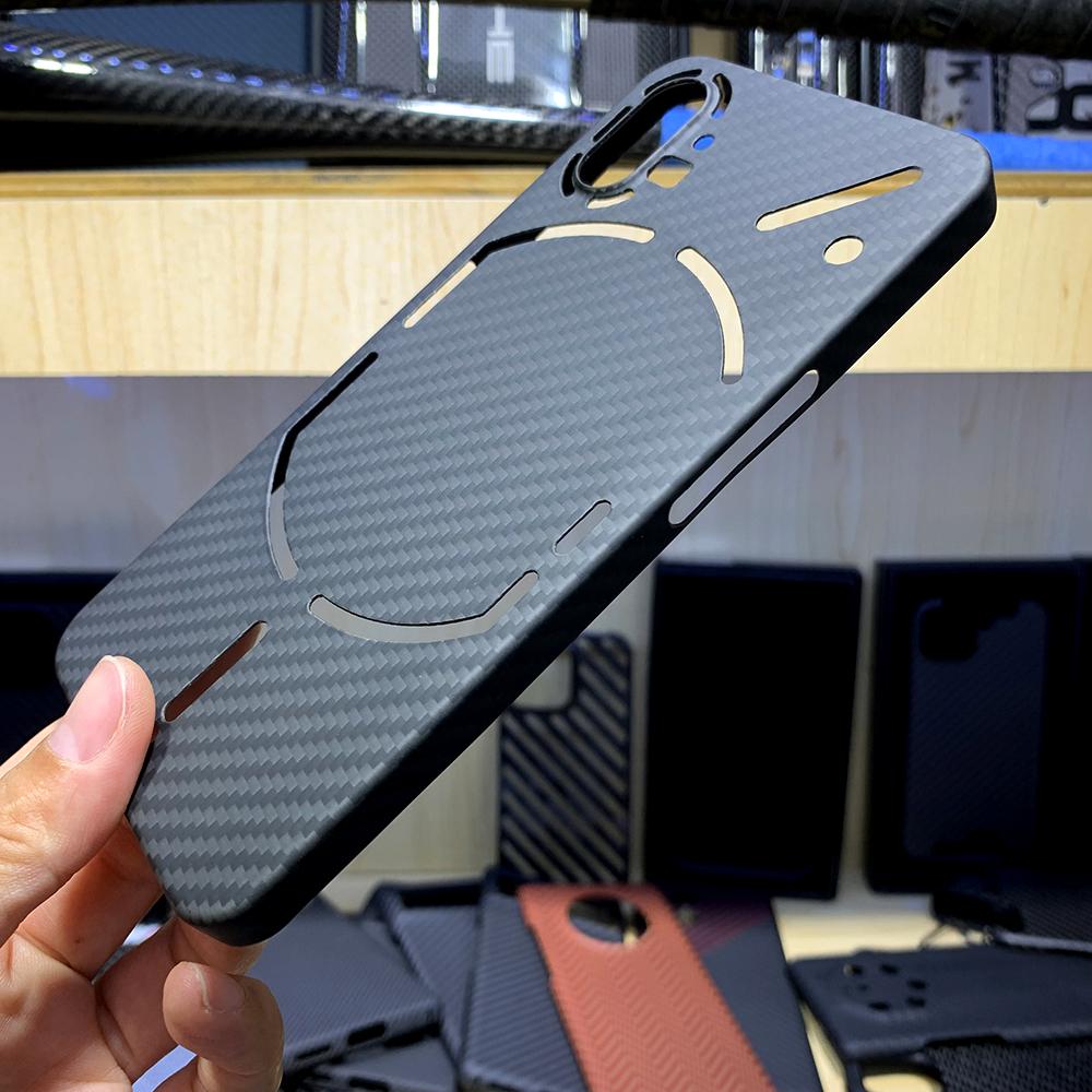 YTF-carbon Настоящий углеродный чехол для Nothing phone1 чехол Ультратонкий противоударный арамидный чехол Деловой жесткий чехол Nothing phone 1