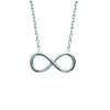 [M7604] - Серебряное колье «Инфини» (родиевое покрытие) - 18x8 мм