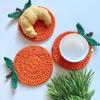 4pcs Handcrafted Handmade Coasters Heat-Resistant Fall Decor Creative Drink Mats  Thanksgiving Table
