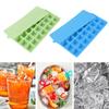 Silicone Ice Cube Tray with Lid 21 Large Cubes Easy Release Foldable Ice Mold Flexible Freezer Mold for Stacking Storage