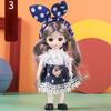 Мини-подвижная 13-шарнирная кукла 17 см, игрушка для девочек, 3D большие глаза, BJD принцесса, полная одежда, коллекция платьев, детская кукла в подарок