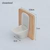 1/12 Dollhouse Simulation Washbasin Tub Toilet Model Dollhouse Bathroom Decor Dolls House Miniature Furniture Accessories