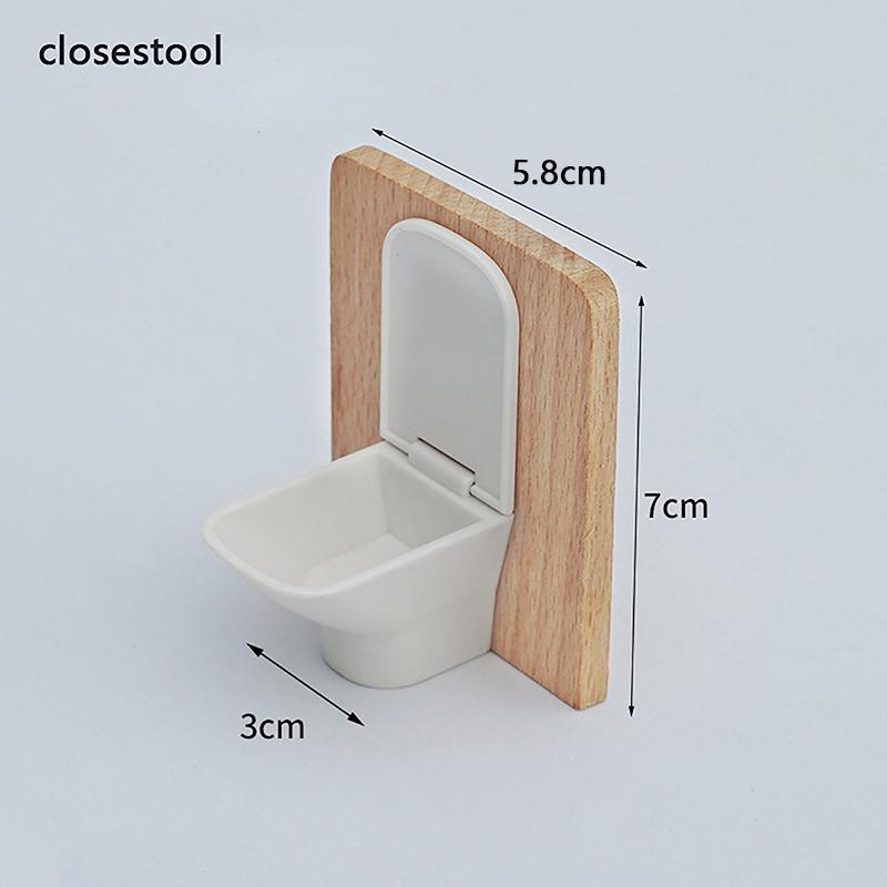 1/12 Dollhouse Simulation Washbasin Tub Toilet Model Dollhouse Bathroom Decor Dolls House Miniature Furniture Accessories