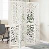 VidaXL Room Divider 4 Panels, Room Separator, Privacy Screen, Living Room Bedroom Screen, White Wood 358738