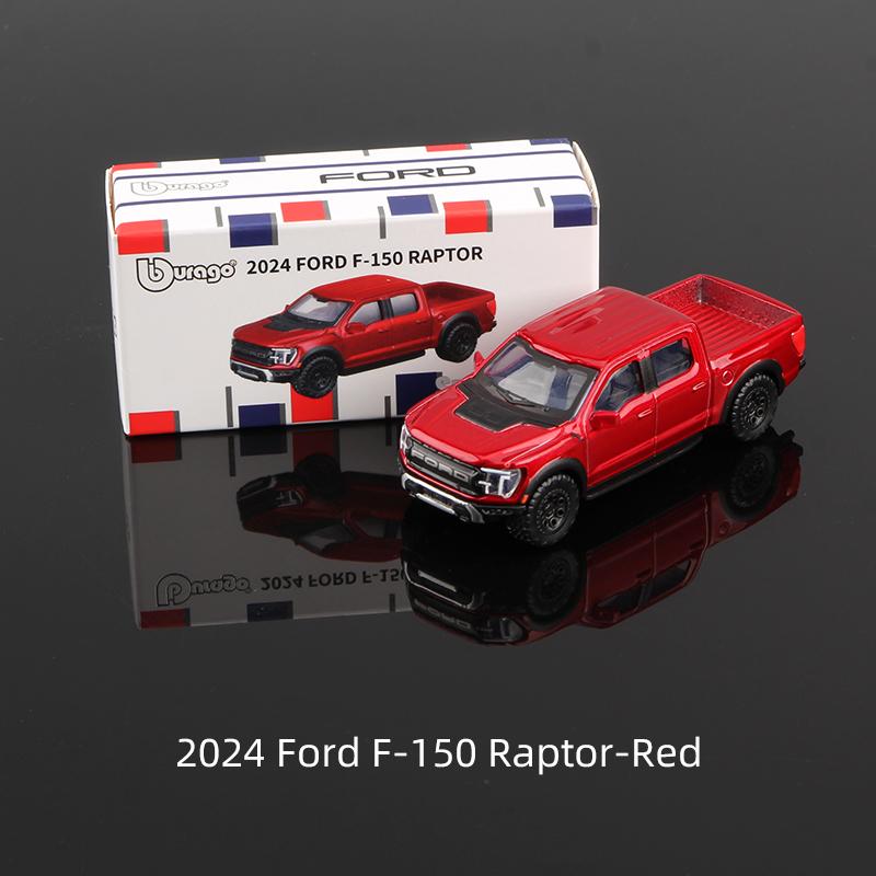 Ббураго 1:64 спортивных автомобиля 2024 Ford F-150 Raptor Литой Модель Автомобиля Литые Транспортные Средства Пикап Игрушка