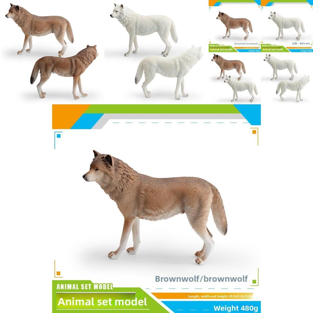 Реалистичная фигурка волка из лесной дикой природы, модель животного из ПВХ для детей, дошкольное образование