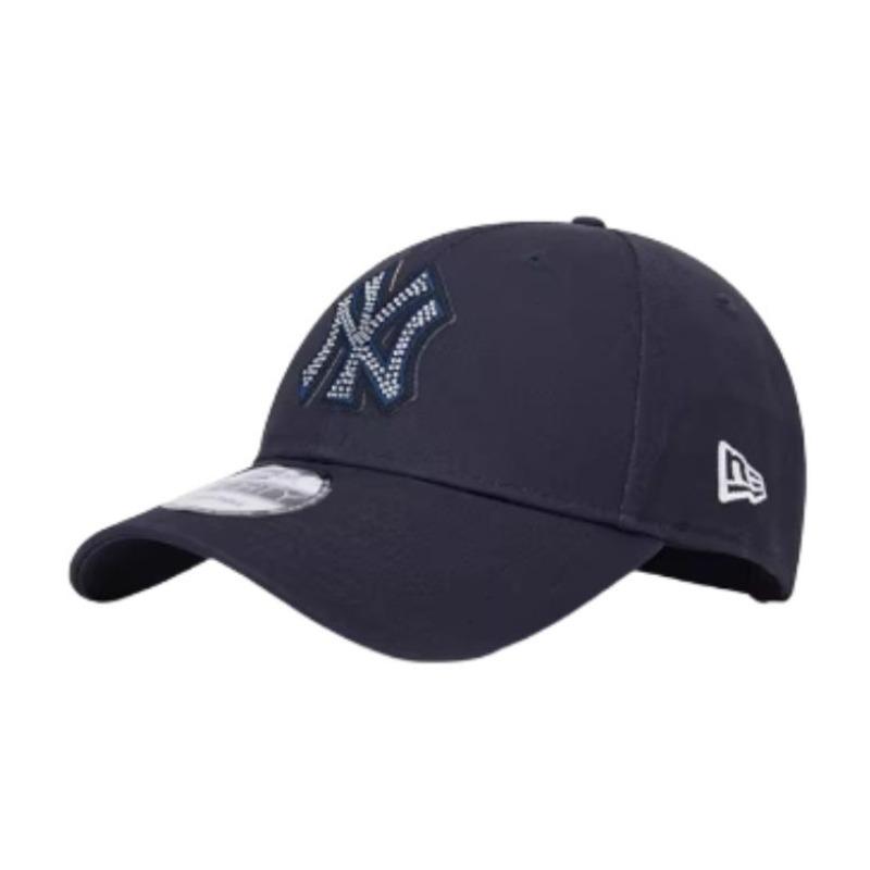 New Era Нью-Йорк MLB дизайн бриллианта солнцезащитный козырек изогнутый козырек жесткий верх NE940 хлопковая бейсболка мужчины и женщины одинаковый стиль модель для пары темно-синий 14737407