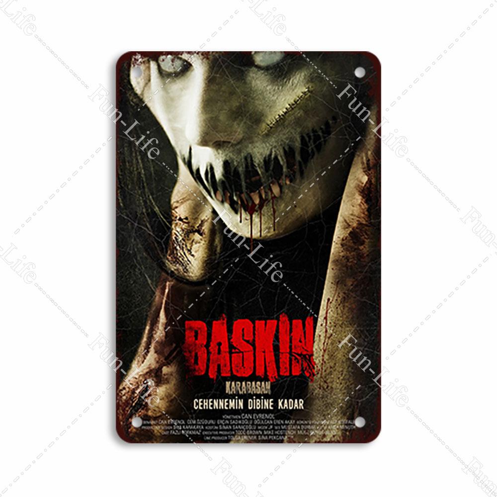 Наклейки на стену из металла с винтажными фильмами ужасов для паба, бара, клуба, дома, настенная табличка в стиле ретро 20x30 см